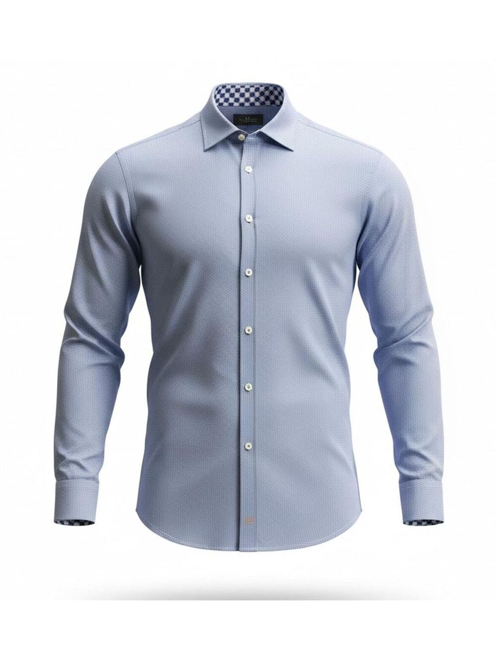 Thomas Dean Men’s XXL White & Blue Checker Shirt • Preppy Business Casual